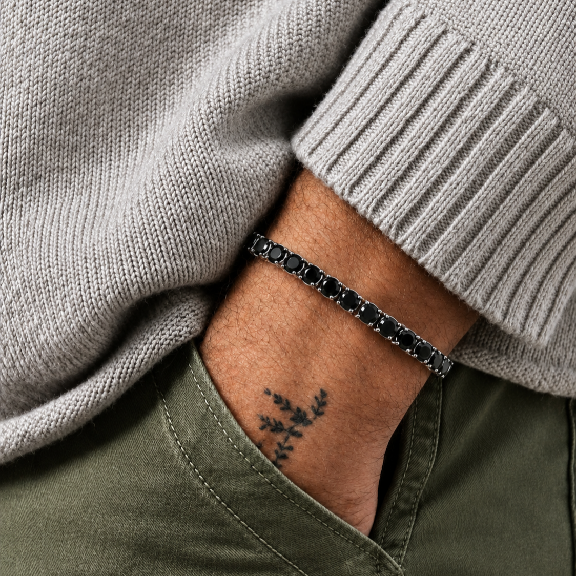 ICED BRACELET (BLACK)